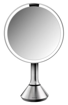 simplehuman 8-Inch Sensor Mirror with Brightness Control in Brushed Stainless Steel