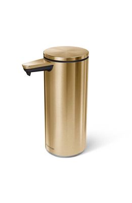 simplehuman Rechargeable 9-Ounce Liquid Soap Sensor Pump in Brass