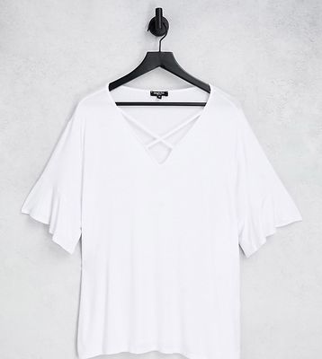 Simply Be criss cross top in white
