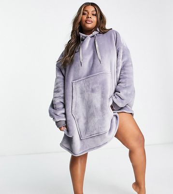 Simply Be oversized snuggle hoodie in gray - Unisex
