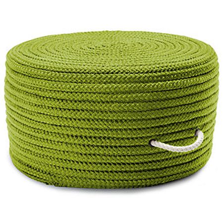 Simply Home Solid Pouf - Bright Green 20" x 20" x 11"