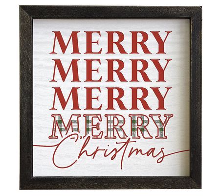 Sincere Surroundings 10" Merry Repeated Plaid R ustic Frame