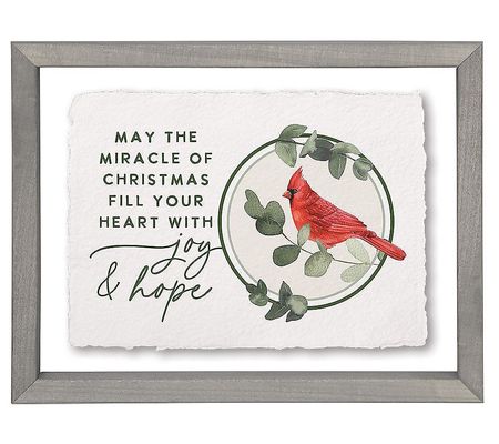Sincere Surroundings 14" Miracle Of Christmas, loating Frame