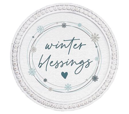 Sincere Surroundings 14" Winter Blessings Beade d Art