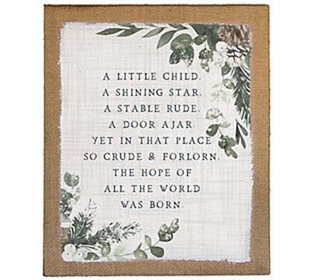 Sincere Surroundings 15" A Little Child Canvas