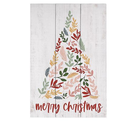 Sincere Surroundings 16" Christmas Colorful Tre e Rustic Palle