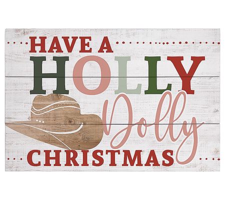 Sincere Surroundings 16" Holly Dolly Christmas ustic Pallet