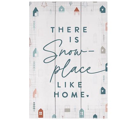 Sincere Surroundings 16" Snowplace Home, Rustic Pallet