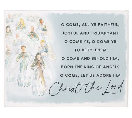 Sincere Surroundings 17" O Come Ye Faithful, Wr apped Canvas