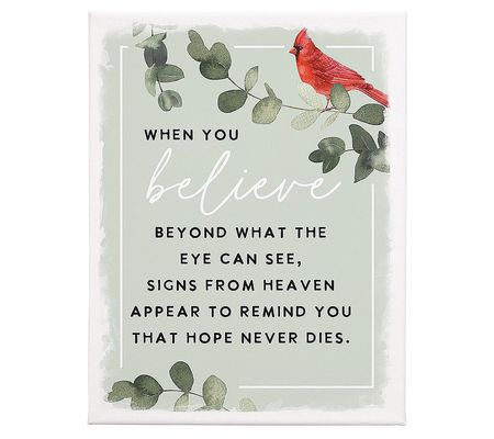 Sincere Surroundings 17" When You Believe, Wrap ped Canvas