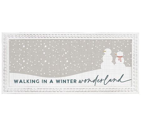 Sincere Surroundings 24" Winter Wonderland Snow men, Beaded Art