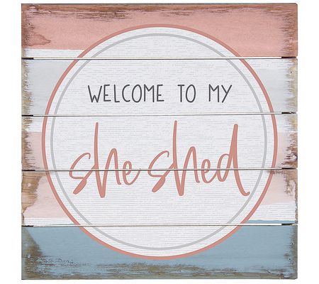 Sincere Surroundings 8" Welcome She Shed Pallet Petite