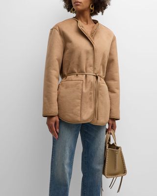Sinclair Belted Faux Suede Coat