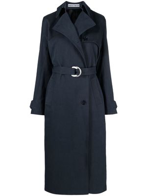 Sinead O'Dwyer belted cotton trench coat - Blue