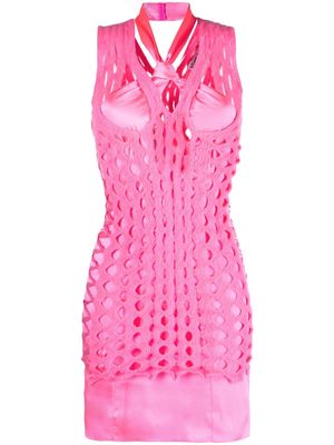 Sinead O'Dwyer cut-out layered minidress - Pink