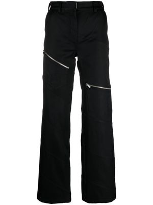 Sinead O'Dwyer spiral zip cargo trousers - Black