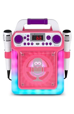 Singing Machine Groove Mini HDMI Karaoke Player with Two Microphones in Pink