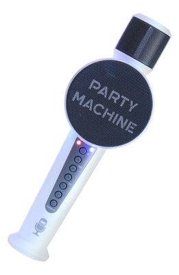 Singing Machine Party Machine Karaoke Microphone in White