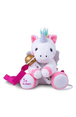 Singing Machine PLUSH TOY WITH SING-ALONG MICR in White And Pink