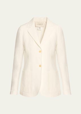 Single-Breasted Linen Blazer