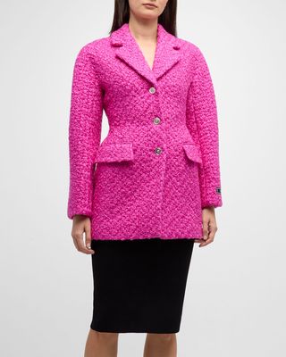 Single-Breasted Tweed Coat