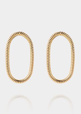 Single-Chain Short Earrings in Yellow Gold
