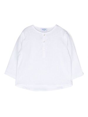 Siola button fly long-sleeve top - White