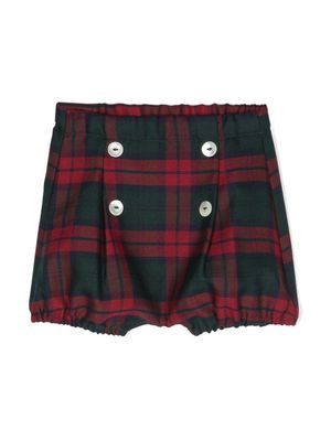 Siola buttoned plaid shorts - Red