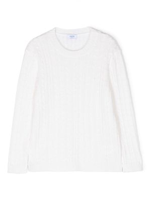 Siola cable-knit merino jumper - White