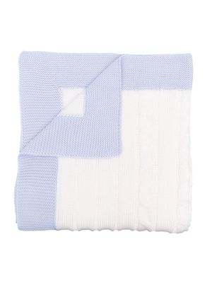 Siola cable-knit merino-wool scarf - White