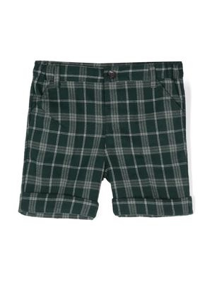 Siola check-pattern cotton trousers - Green
