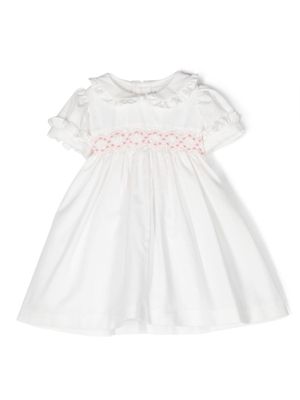 Siola embroidered cotton dress - White