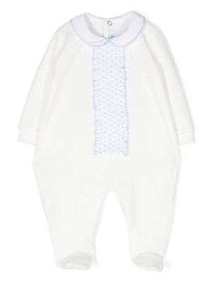 Siola embroidered peter pan-collar pyjama - White