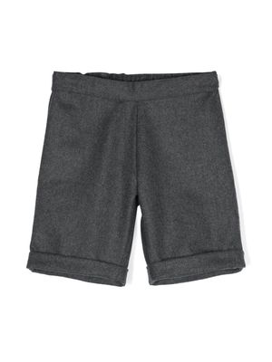 Siola mélange-effect cotton shorts - Grey