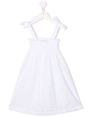 Siola sleeveless flared dress - White