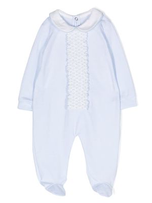 Siola smocked-detail pajamas - Blue