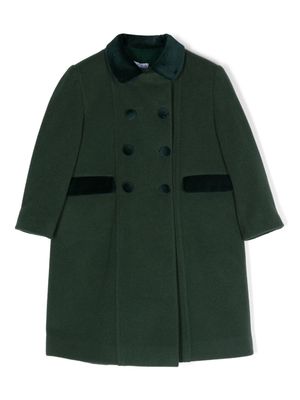Siola spread-collar double-breasted coat - Green