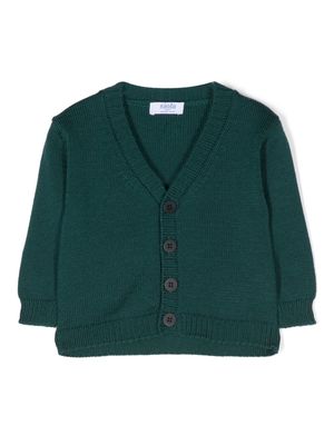 Siola V-neck merino wool cardigan - Green