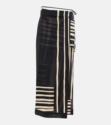 SIR Striped cotton maxi skirt