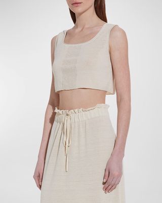 Sirena Linen Crop Top