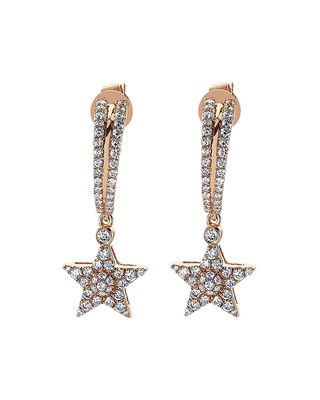 Sirius Star 14k Diamond Drop Earrings