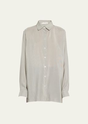 Sisilia Classic Button Up Silk Shirt