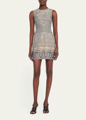 Siwa Tapestry Jacquard Mini Dress