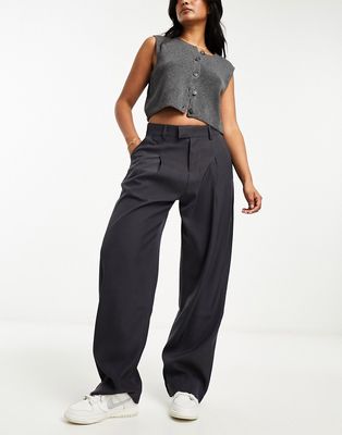 Sixth June contrast tailor pants in gray