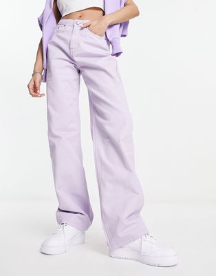 Sixth June denim slouchy jeans in lilac-Purple