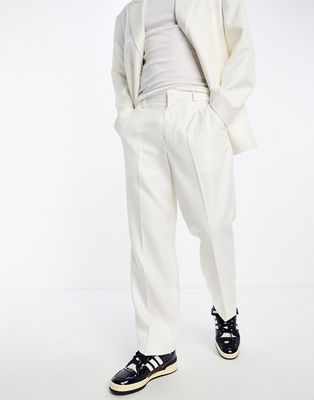 Sixth June oversized suit pants in off white