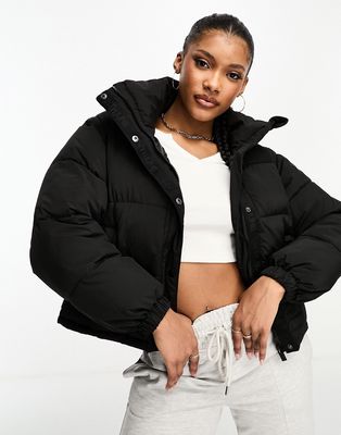 Sixth June puffer jacket with detachable sleeves in black