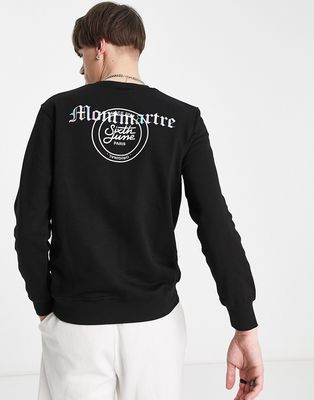 Sixth June skinny fit Montmartre sweatshirt in black