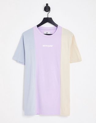 Sixth June t-shirt in pastel color blocking - part of a set-Multi