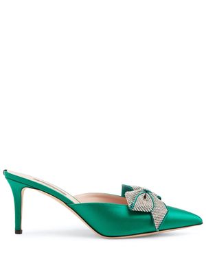 SJP by Sarah Jessica Parker Paley 70 bow-detailed mules - Green